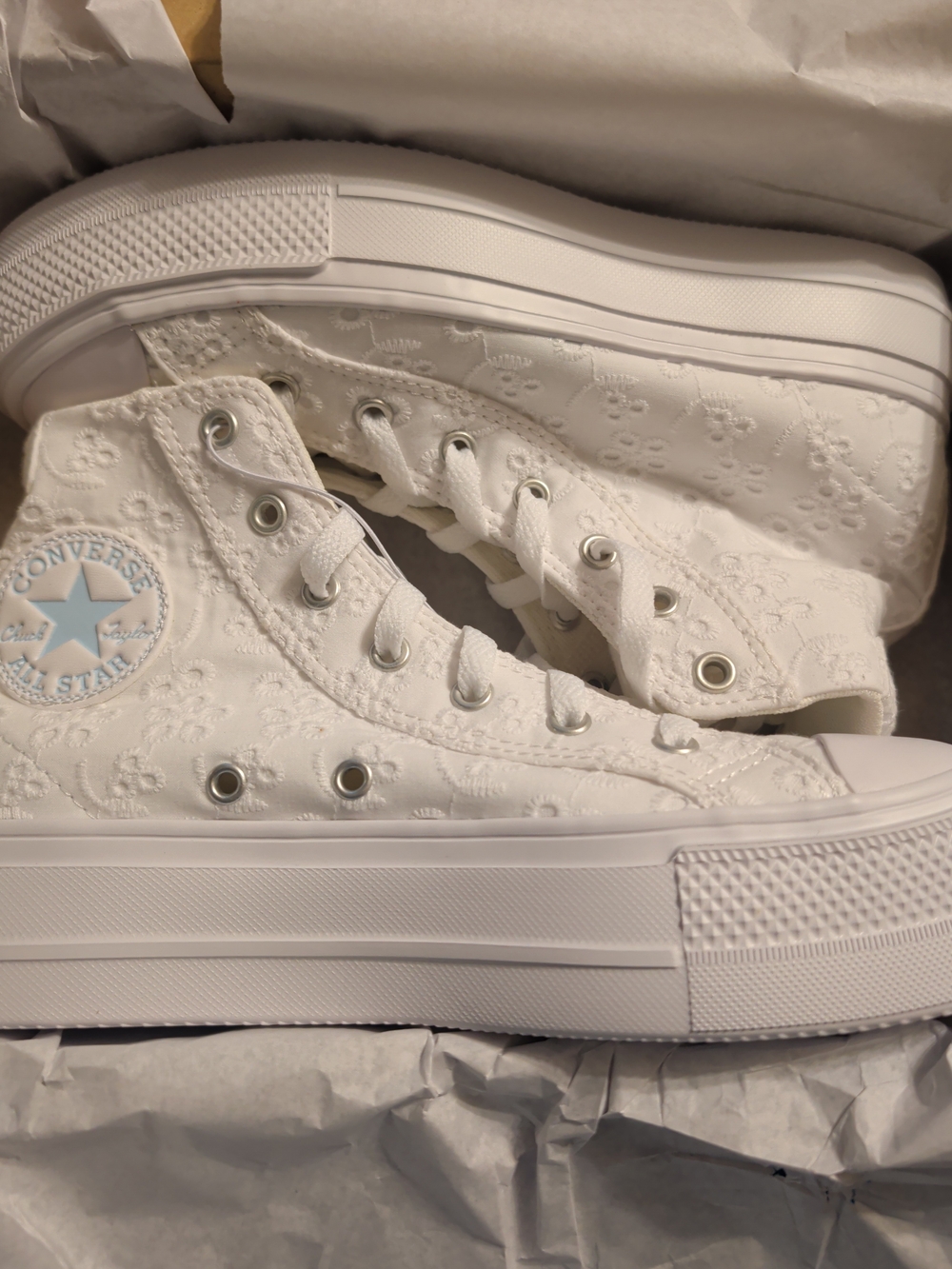 Converse Chuck Taylor All Star Kids' Platform High Top Sneakers - Cream Size 5